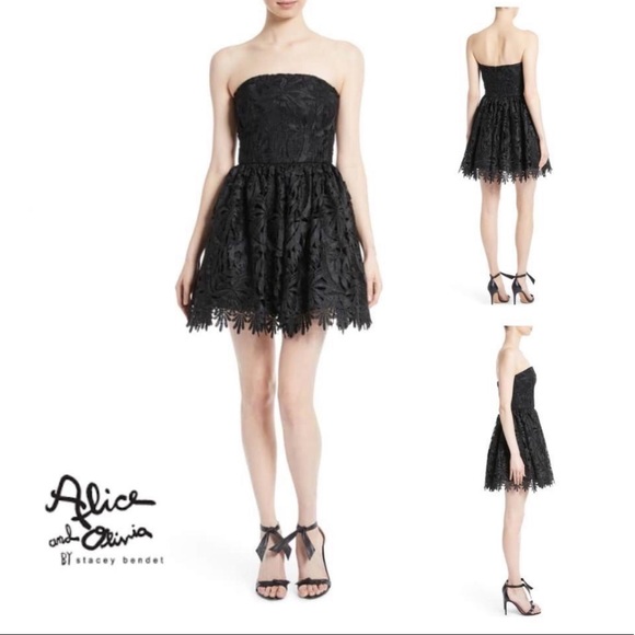 Alice + Olivia Dresses & Skirts - Alice and Olivia black lace cocktail dress